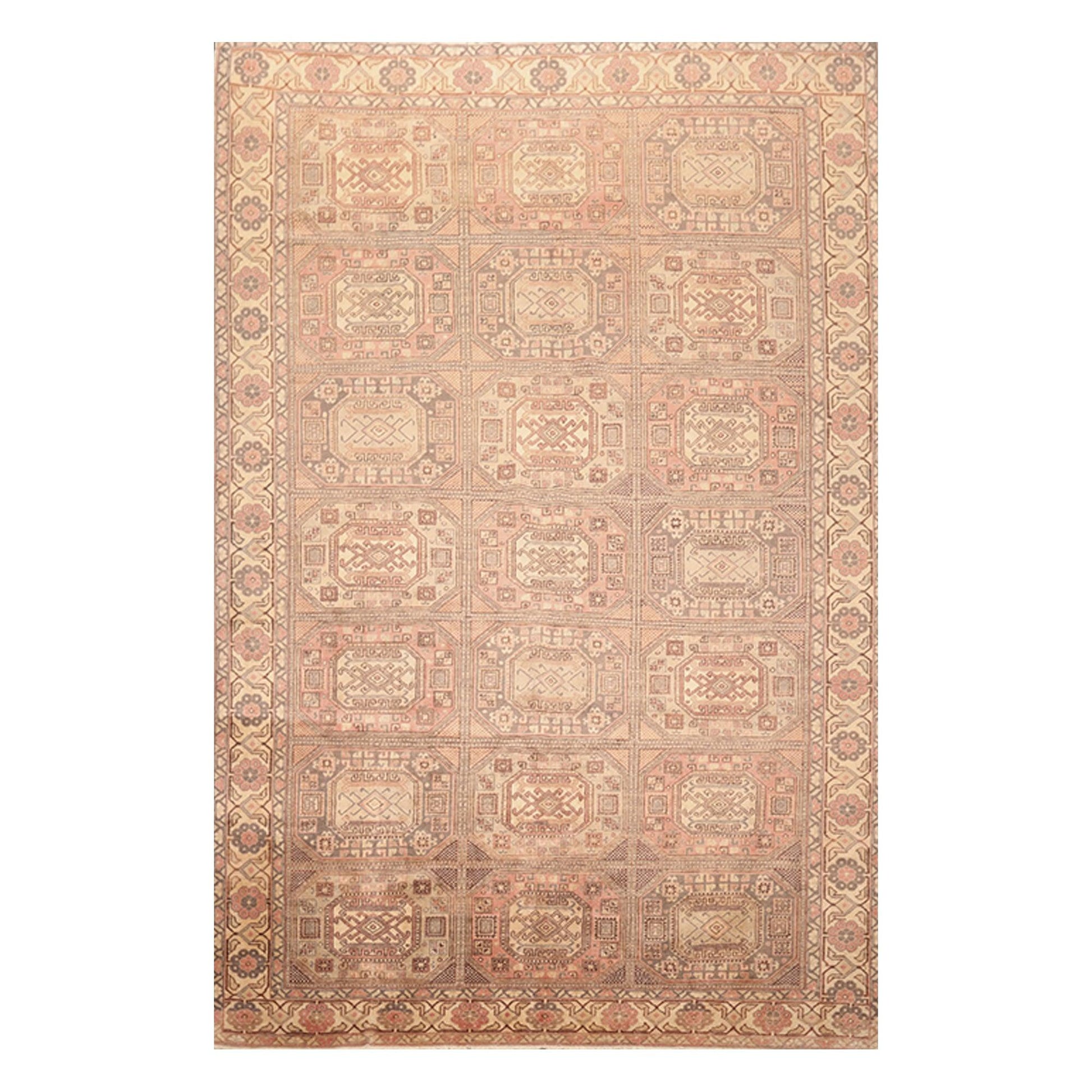 6'6" x 9'11" Hand Knotted Wool Kayseri Vegetable dyes Oriental Area Rug Rose-0