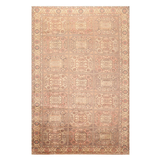 6'6" x 9'11" Hand Knotted Wool Kayseri Vegetable dyes Oriental Area Rug Rose-0