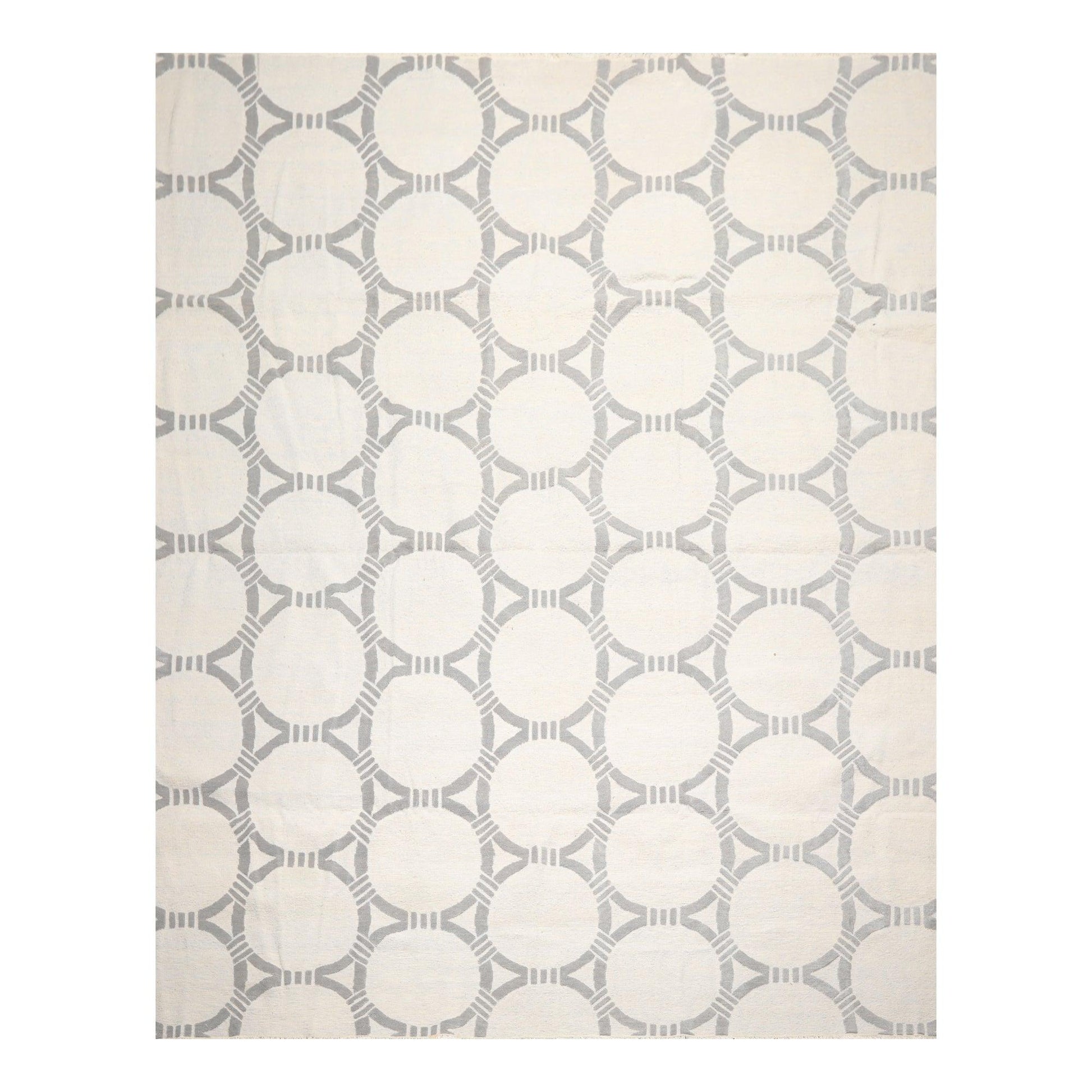 9'4" x 12'2" Hand Knotted Wool Contemporary High Low Pile Oriental Area Rug Tone on Tone Gray-0