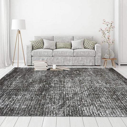 Multi Sizes Hand Woven Polyester Traditional Persian Oriental Area Rug Dark Chocolate, White Color-0