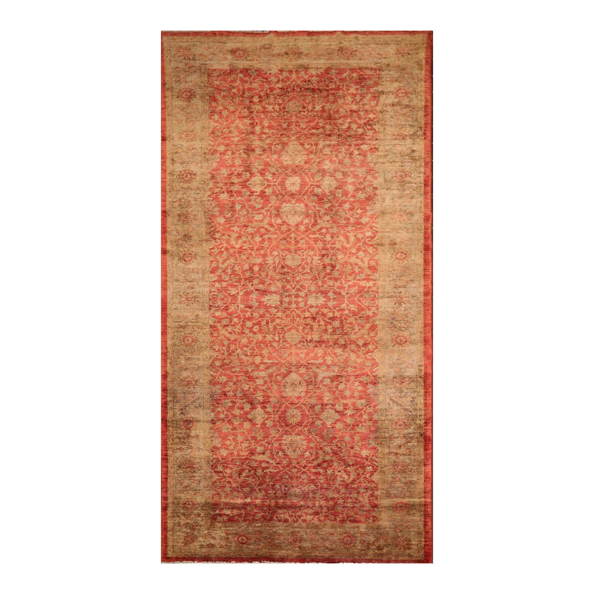 6'1" x 14'10" Hand Knotted Peshawar Palace Runner Silky Sheen 200 KPSI Area Rug Red-0