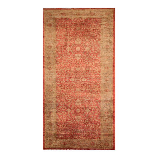6'1" x 14'10" Hand Knotted Peshawar Palace Runner Silky Sheen 200 KPSI Area Rug Red-0