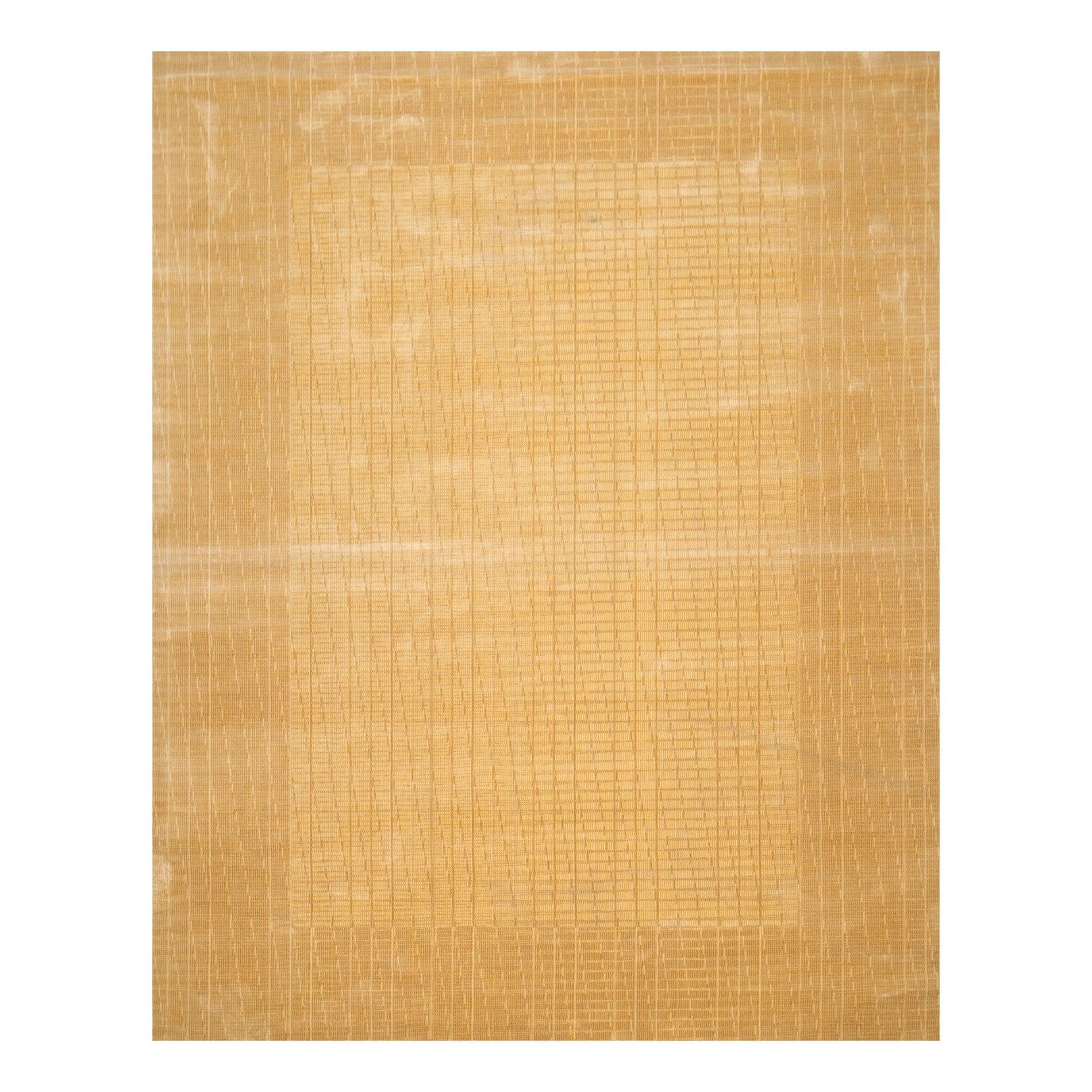 7'9" x 11' Contemporary Wool & Art Silk Modern Area Rug Tan & Beige-0