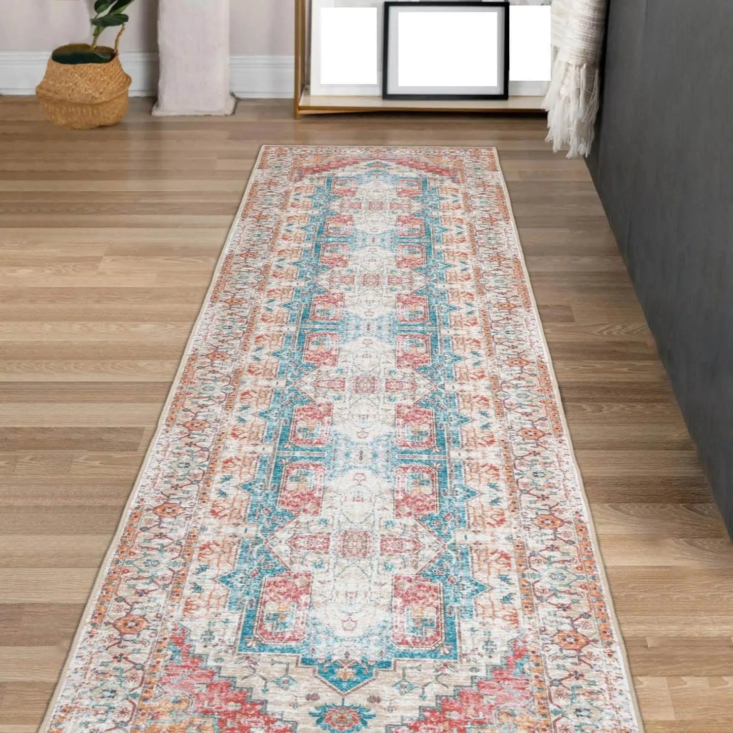 LoomBloom Multi Sizes Beige Machine Made Traditional Medallion Flatweave Polyester Oriental Area Rug-0