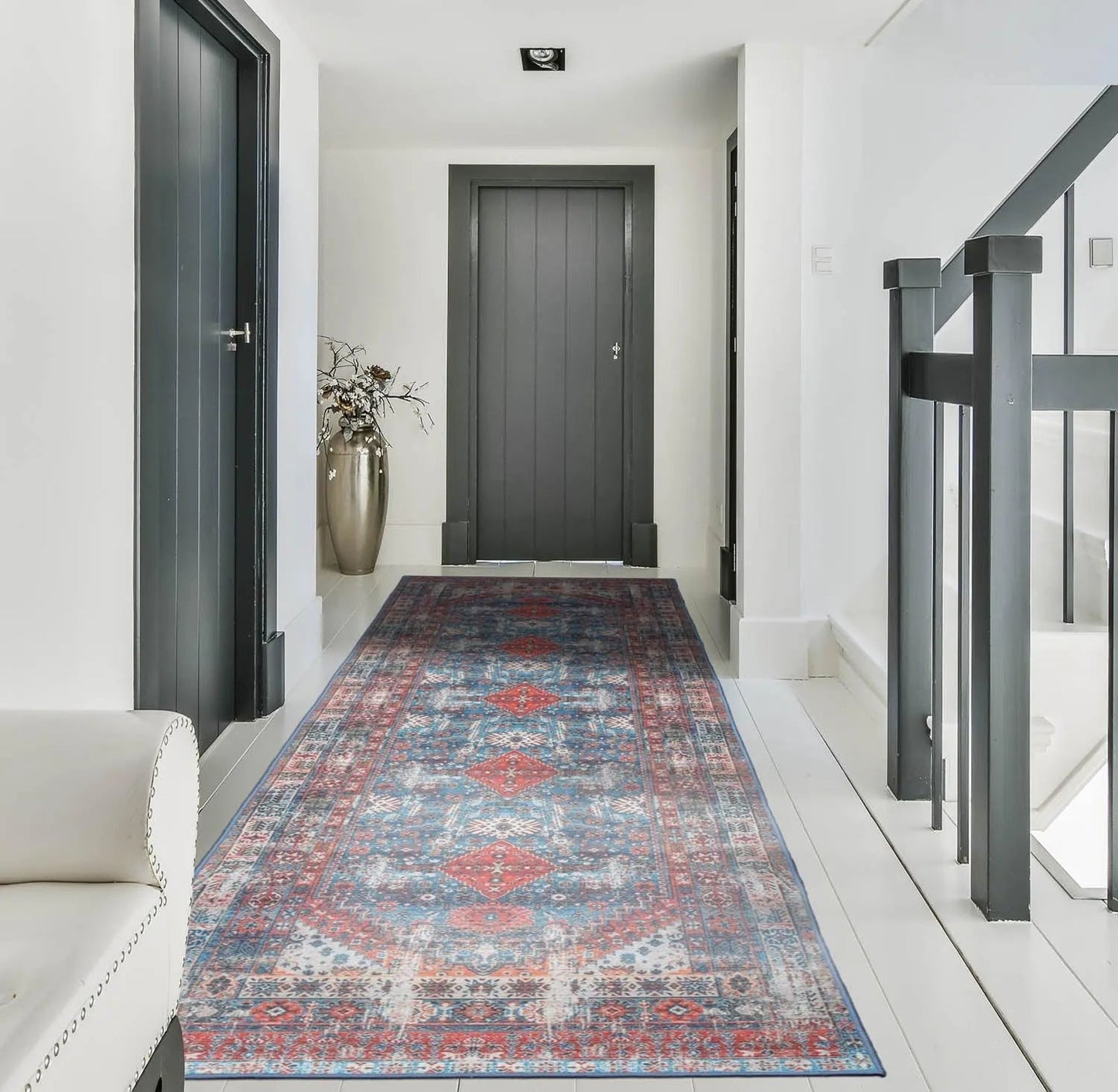 LoomBloom Multi Sizes Aqua Machine Made Traditional Medallion Flatweave Polyester Oriental Area Rug-0