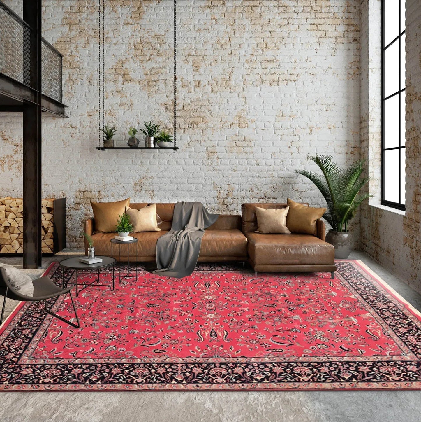 6' x 8'11'' Hand Knotted Wool PakPersian 16/18 Isphahan 300 KPSI Area Rug Pink-0