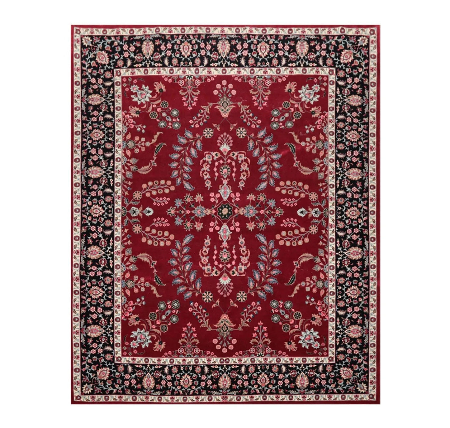 8'3'' x 10'4'' Hand Knotted Wool PakPersian 16/18 Saroukk 300 KPSI Area Rug Wine-0