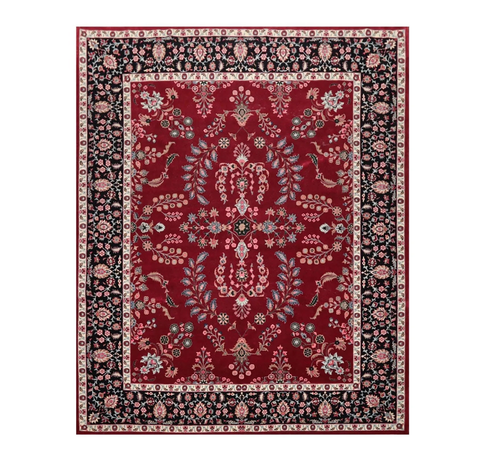 8'3'' x 10'4'' Hand Knotted Wool PakPersian 16/18 Saroukk 300 KPSI Area Rug Wine-0