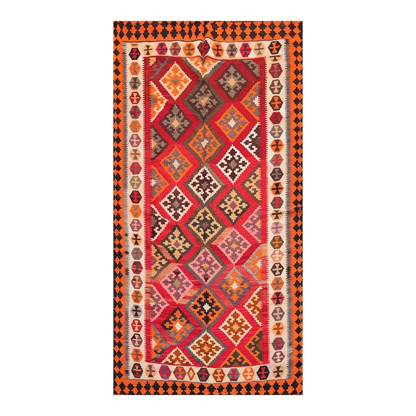 4' 8''x9' 5''Hand Woven Wool Oriental Area Persian Rug-0