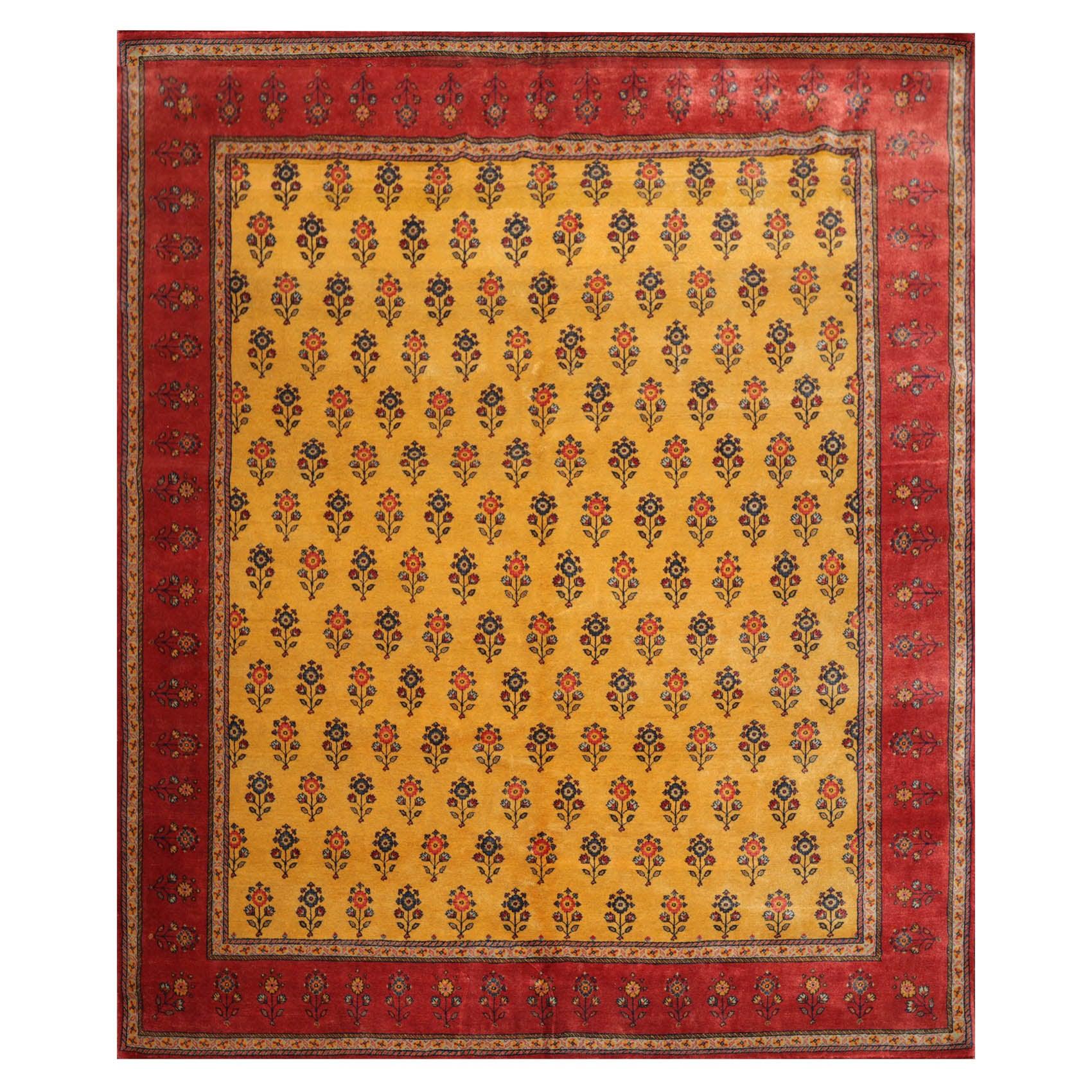 8'3'' x 9'10" Hand Knotted Wool Qashqaai Traditional 300 KPSI Oriental Area Rug Gold-0