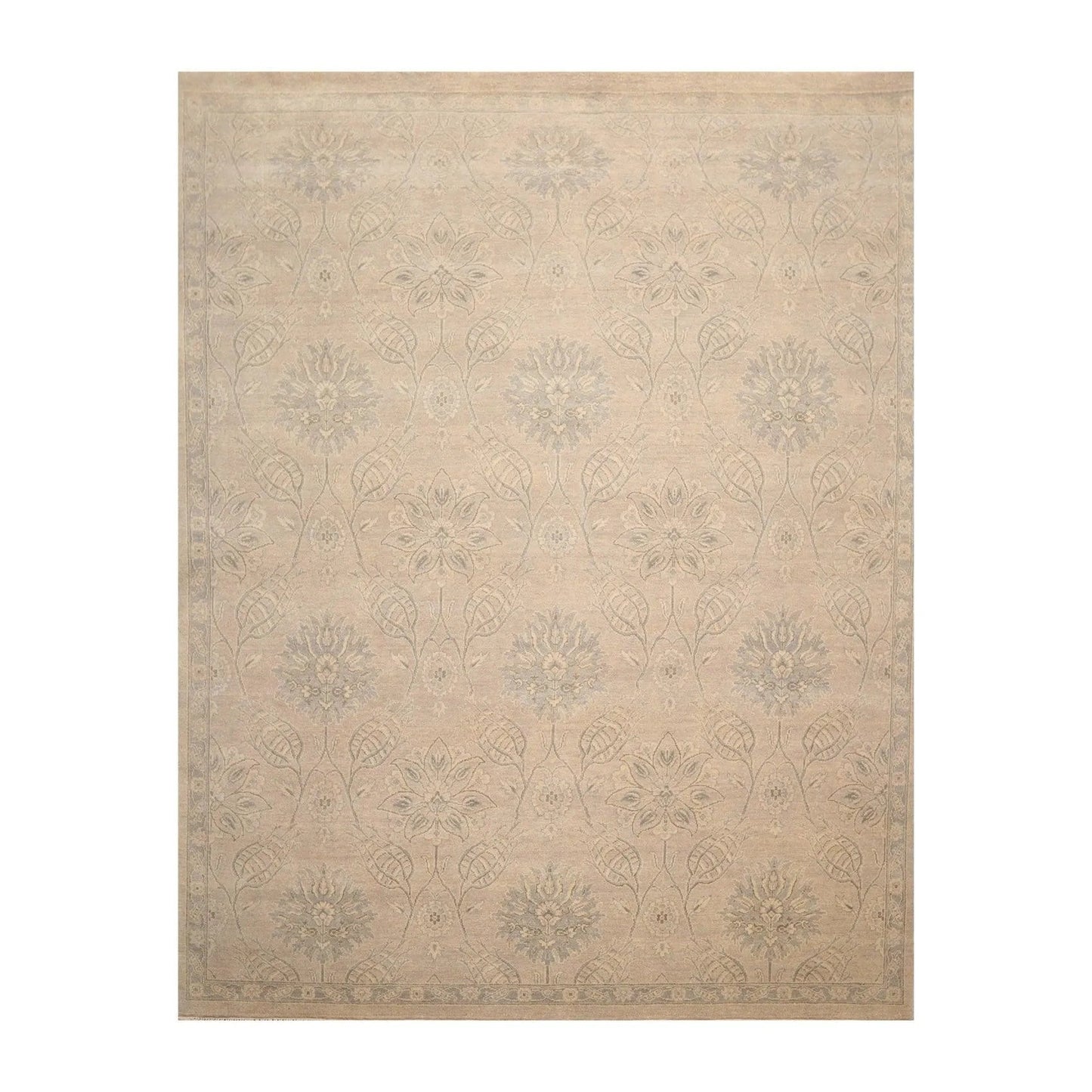 8'1'' x 10'2'' Hand Knotted 100% Wool Transitional Oriental Area Rug Gray-0