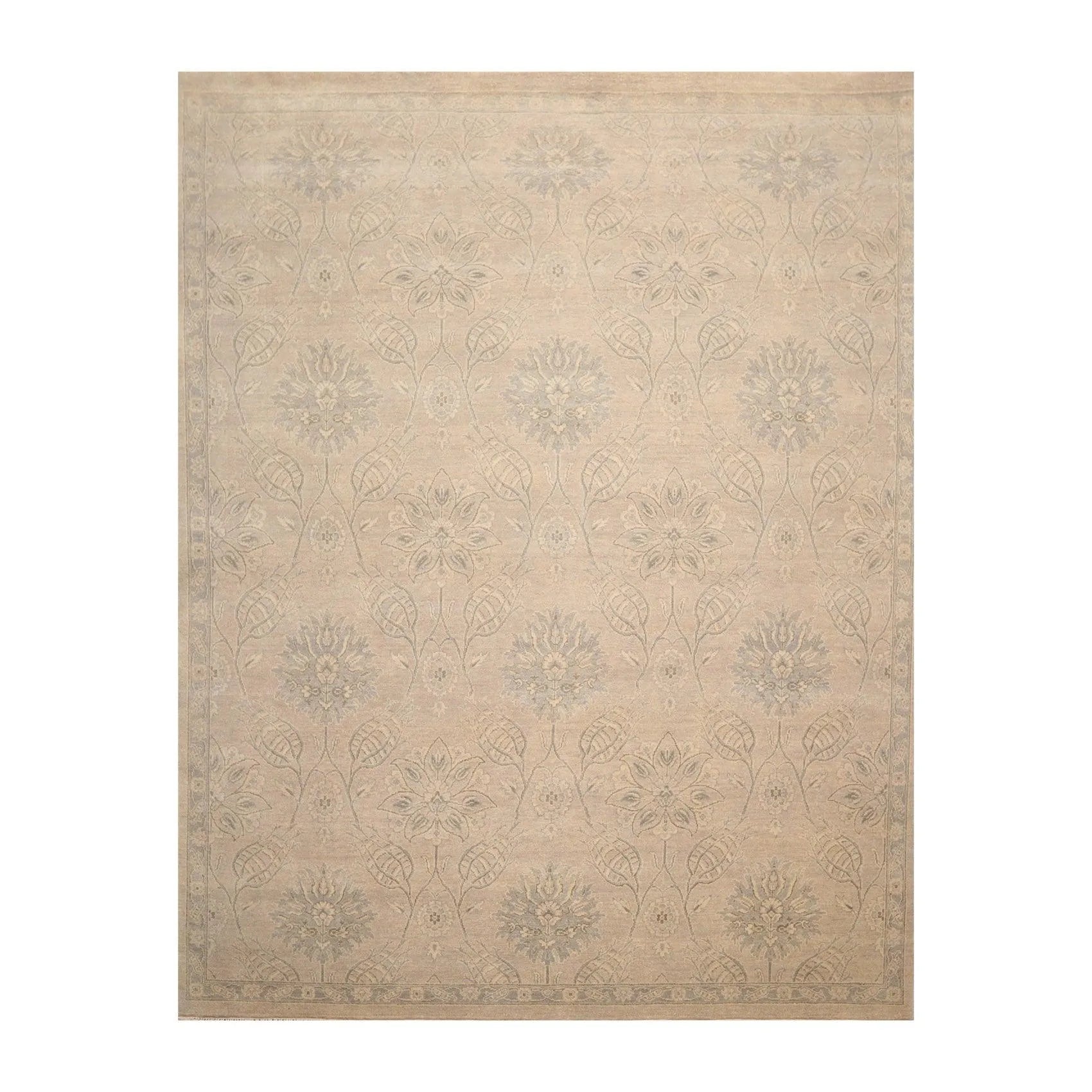 8'1'' x 10'2'' Hand Knotted 100% Wool Transitional Oriental Area Rug Gray-0