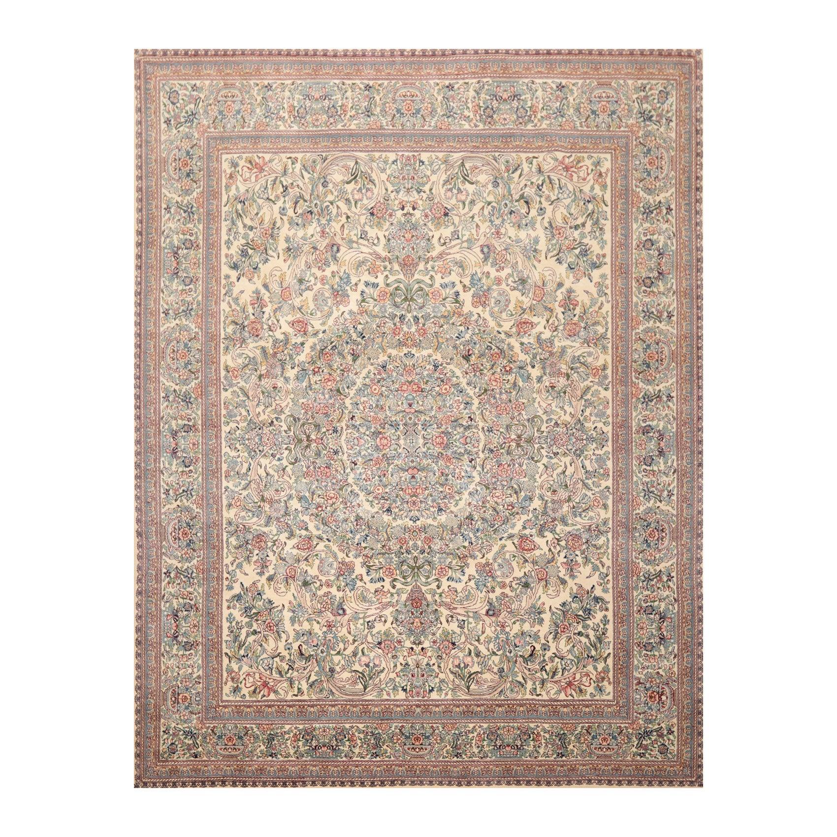 8' x 9'11" Hand Knotted 100% Wool Pak-Parsian 16/18 300 KPSI Area Rug Ivory-0
