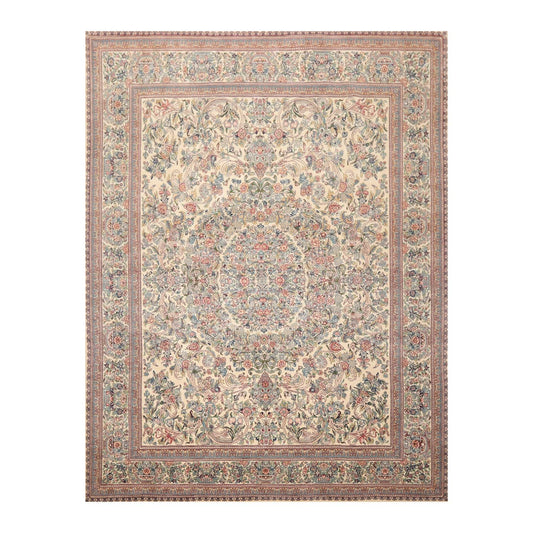 8' x 9'11" Hand Knotted 100% Wool Pak-Parsian 16/18 300 KPSI Area Rug Ivory-0