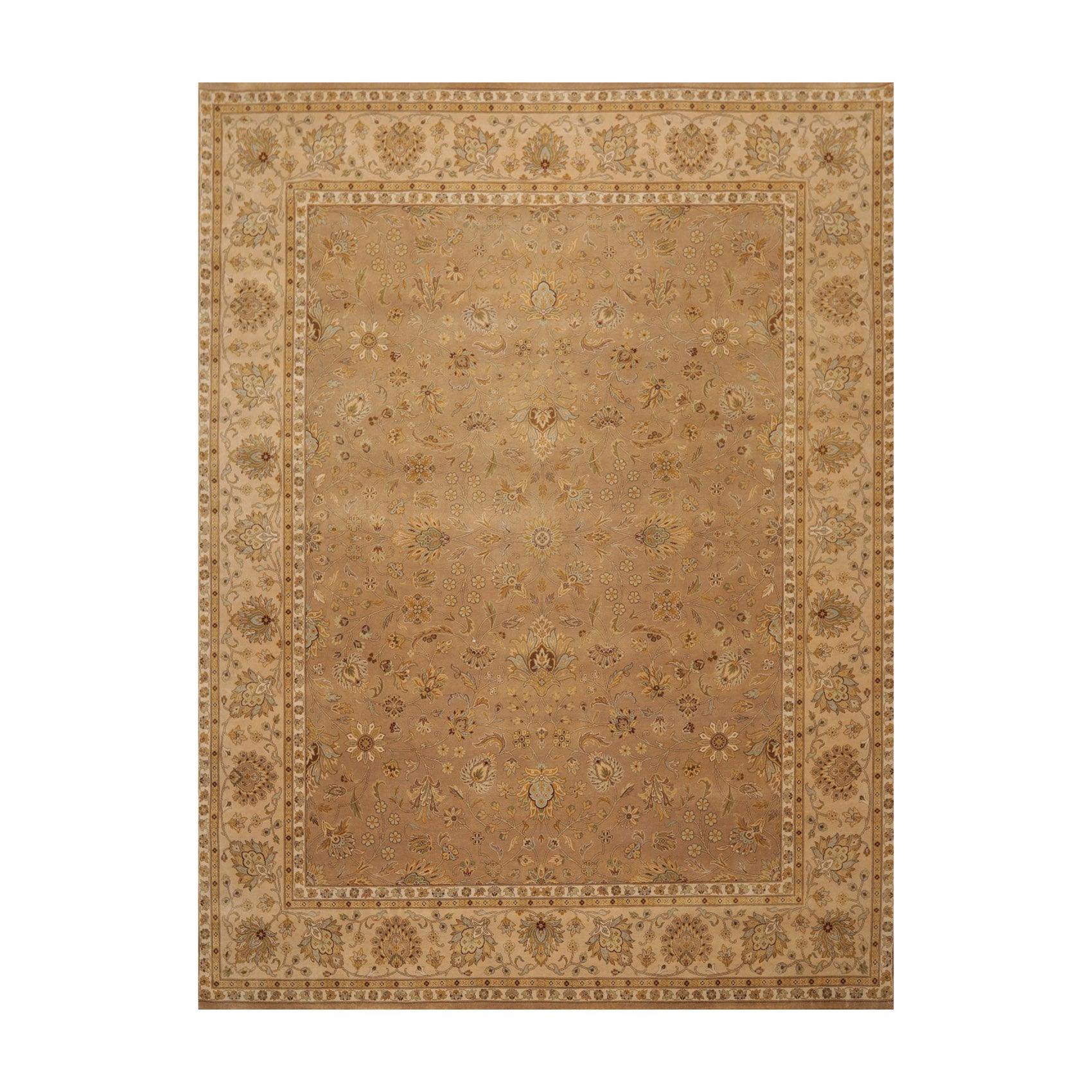 8' x10'3" Hand Knotted 100% Wool Pakpersian 16/18 300 KPSI Oriental Area Rug Tan-0