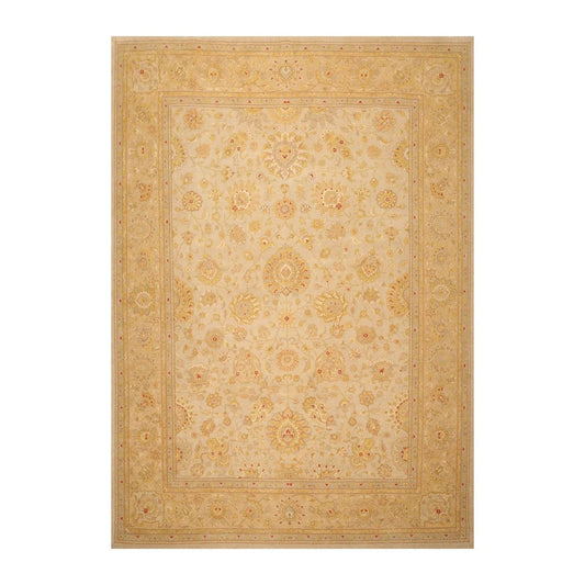 8'10'' x 12'3''Hand Knotted 100% Wool Peshawar Traditional Oriental Area Rug Tan-0