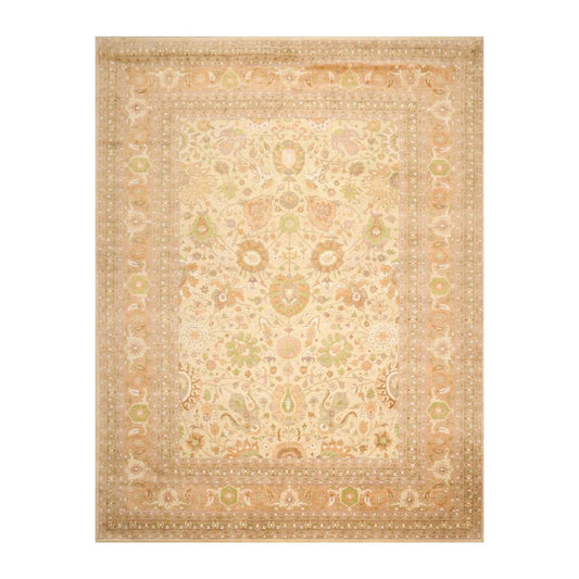 9X12  Beige Hand Knotted 100% Wool Pak Persian 300 KPSI Oriental Area Rug-0