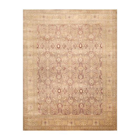 8'1" x 10'2" Hand Knotted Wool PakPersian 16/18 300 KPSI Oriental Area Rug Brown-0