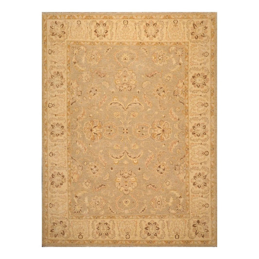 9' x 11'1'' Hand Knotted 100% Wool Peshawar Traditional Oriental Area Rug Gray-0