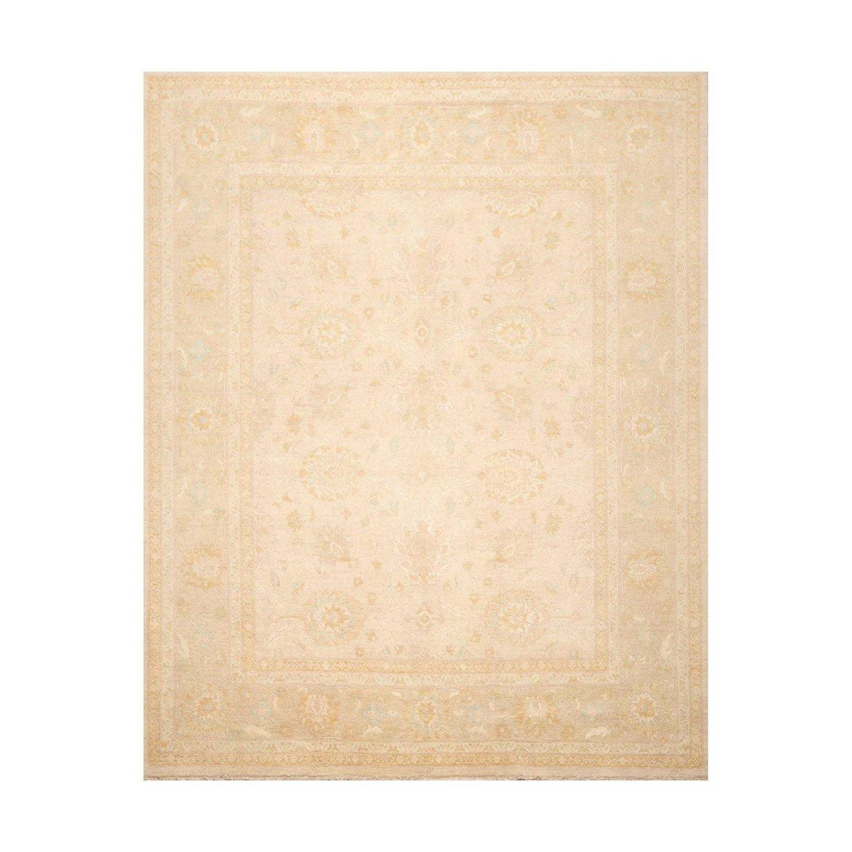 8' x 9'9" Hand Knotted Pakistan Peshawar Oriental Area Rug Muted Earth Tones-0