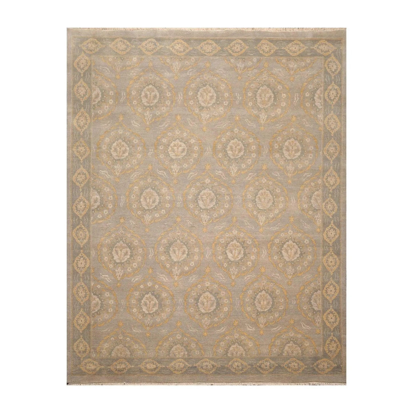 8' x 10' Hand Knotted 100% Wool Peshawar Traditional Oriental Area Rug Gray-0