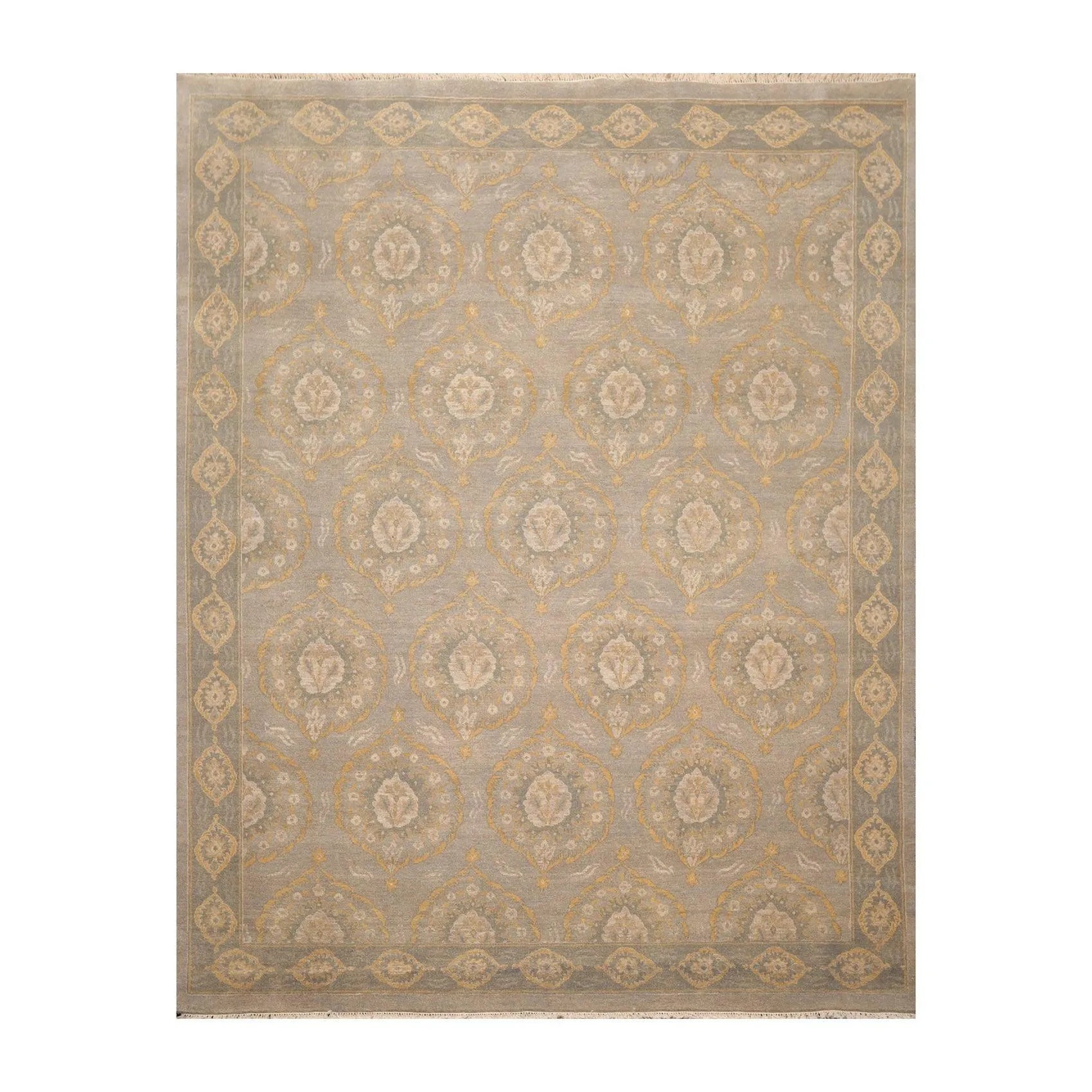8' x 10' Hand Knotted 100% Wool Peshawar Traditional Oriental Area Rug Gray-0