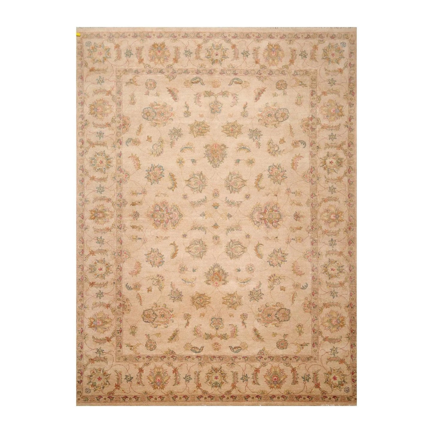 9' x 12' Hand Knotted Wool Agra 200 KPSI Traditional Oriental Area Rug Tan-0