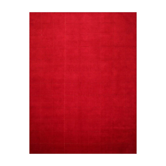 9'1'' x 12' Hand Knotted Tibetan Wool Hip Designer Modern Oriental Area Rug Red-0