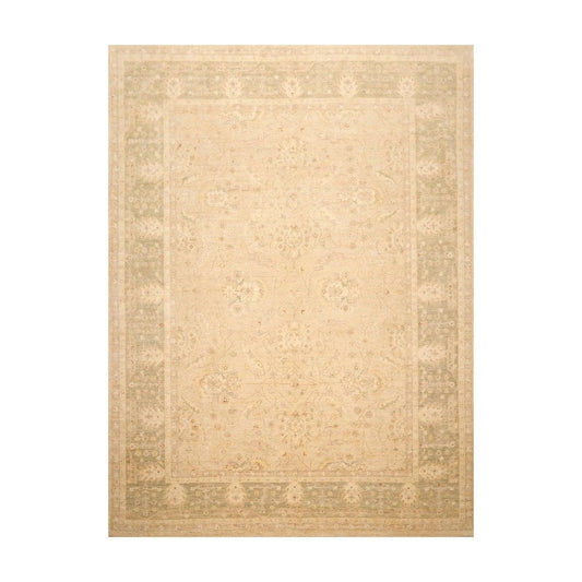 9' x 11'9'' Hand Knotted 100% Wool Peshawar Traditional Oriental Area Rug Beige-0