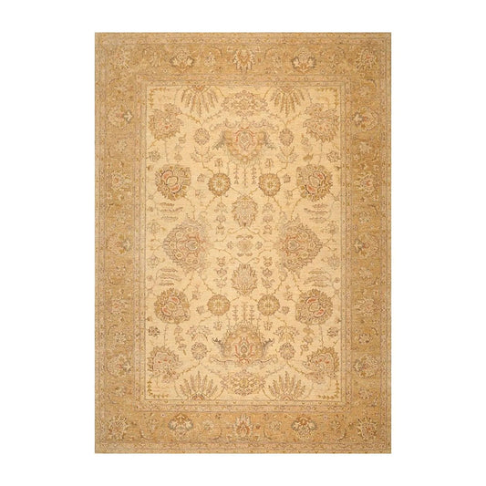 8'11'' x 11'6'' Hand Knotted 100% Wool Peshawar Oriental Area Rug Beige-0