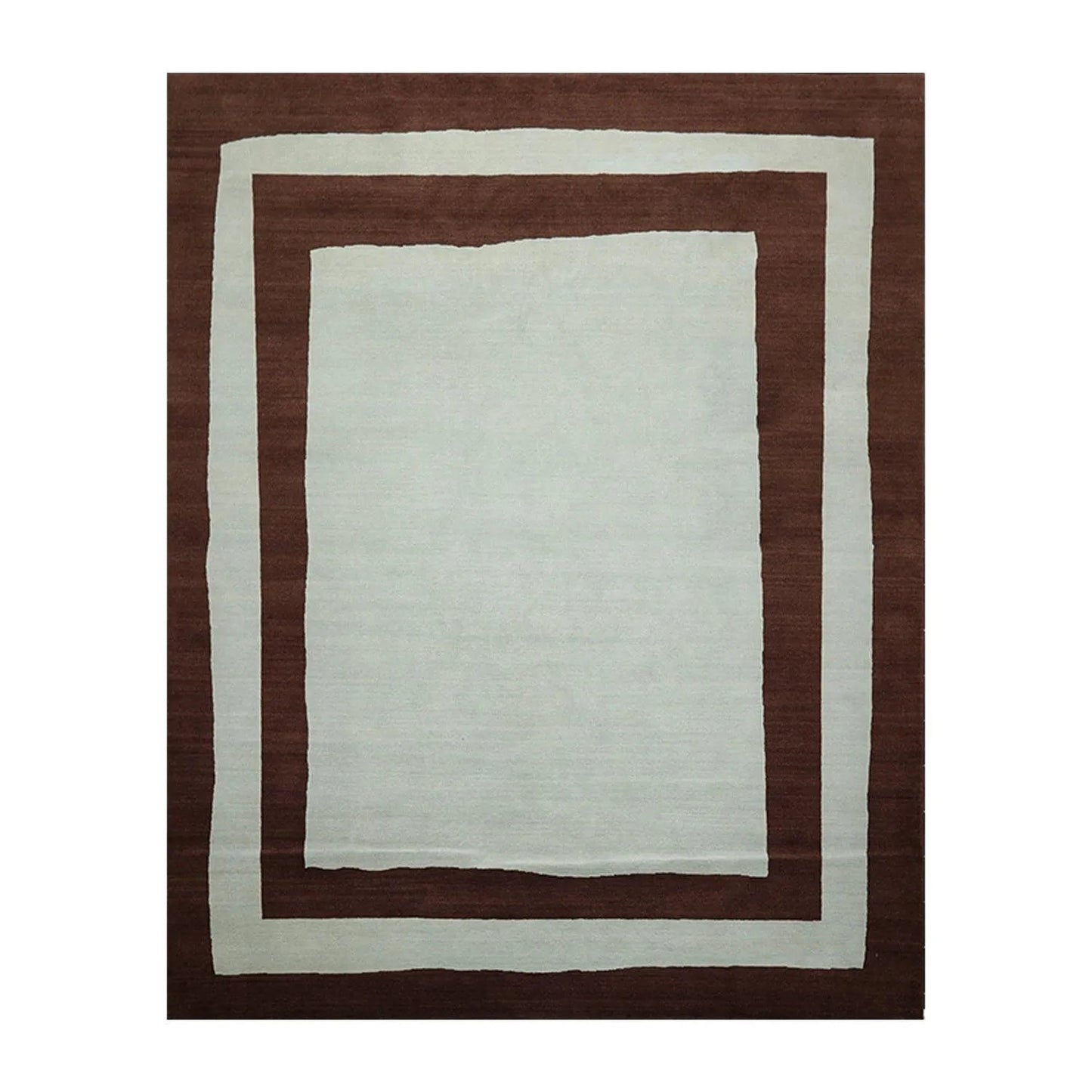 8' x 10' Hand Knotted Tibetan Wool Geometric Modern Oriental Area Rug Aqua-0