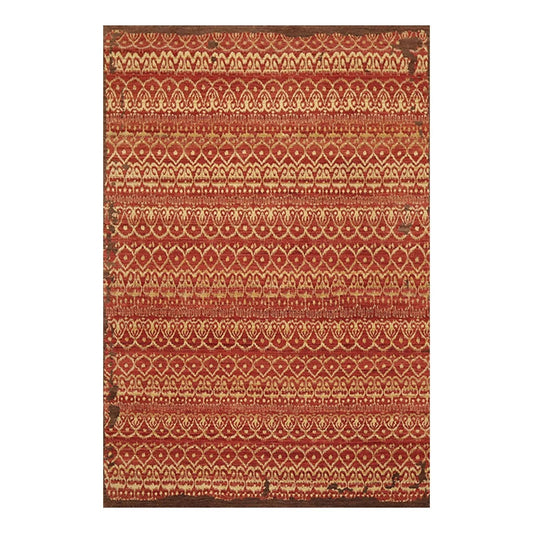 6'1'' x 9' Hand Knotted Wool Peshawar Traditional Oriental Area Rug Terracotta-0