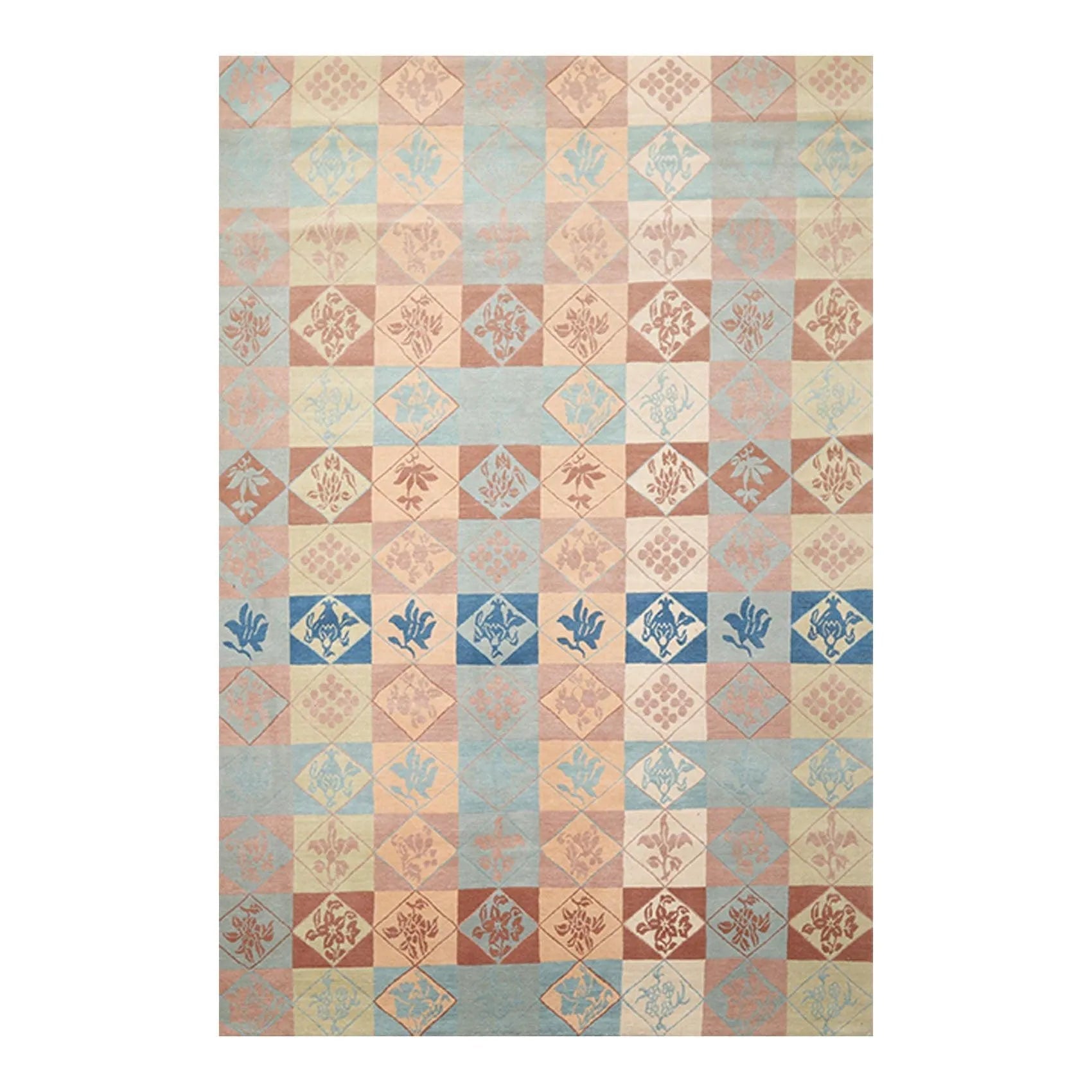 6' x 9' Hand Knotted Tibetan 100% Wool Patterned Modern Oriental Area Rug Blue-0