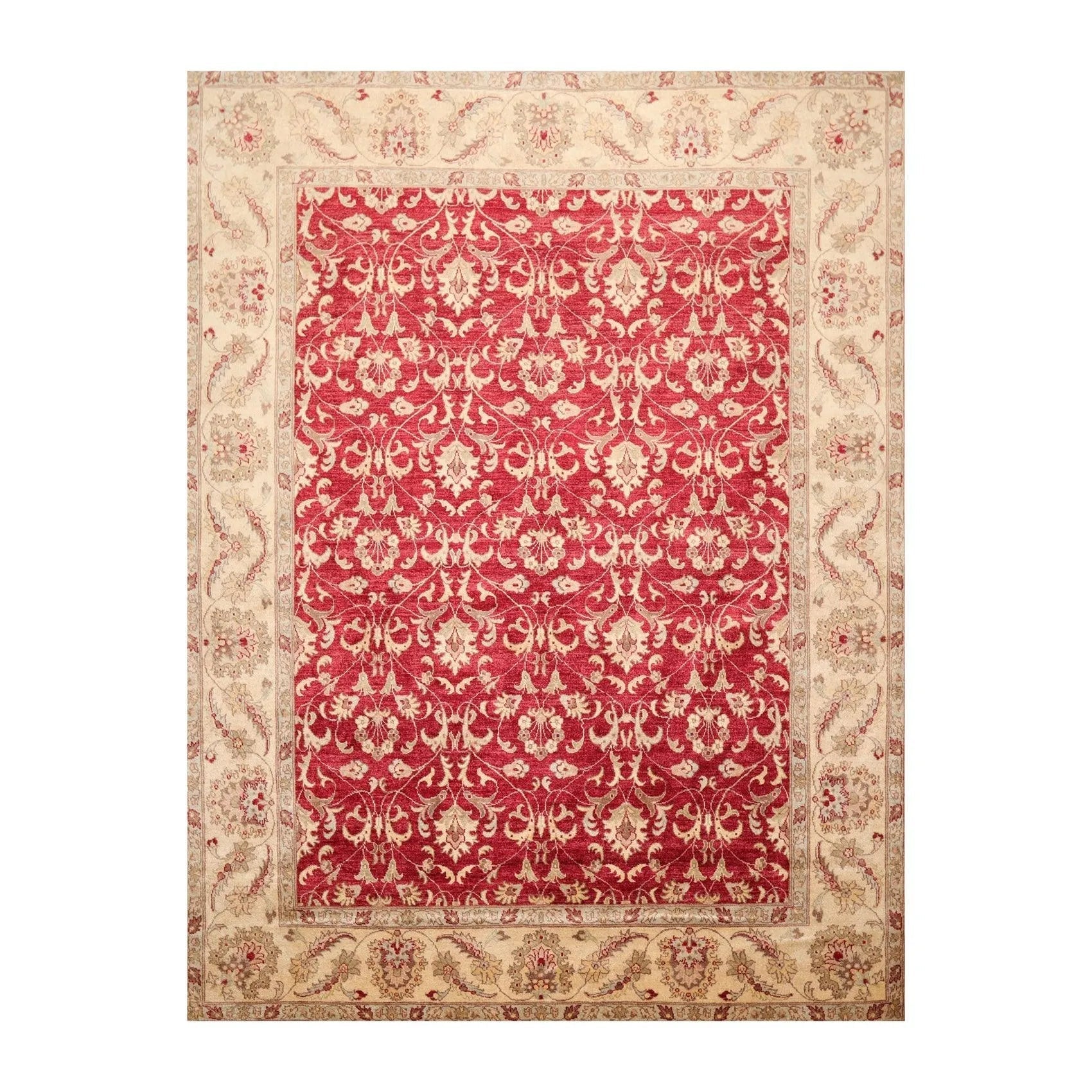 8' x 10'4'' Hand Knotted 100% Wool Peshawar Oriental Area Rug Pomegranate-0