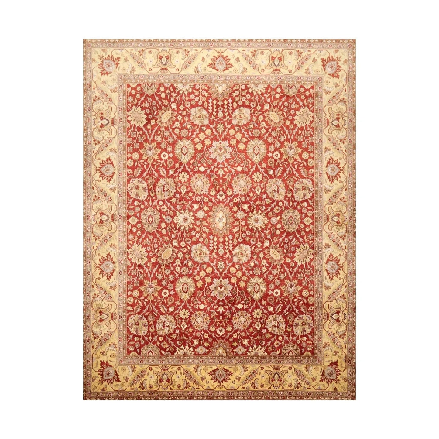 8' x 10'3'' Hand Knotted 100% Wool Peshawar Traditional Area Rug Rusty Red-0