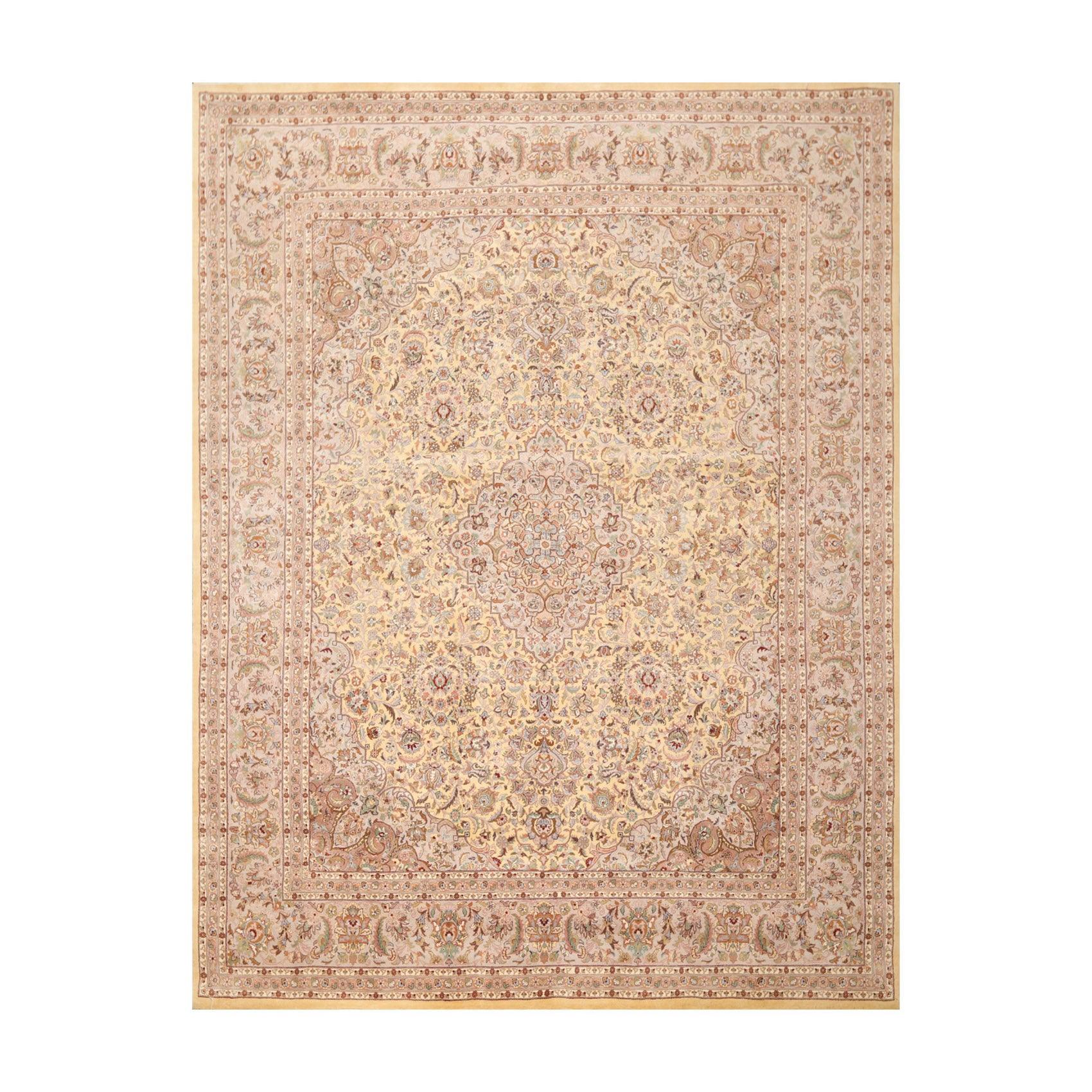 8' x 10'3" Hand Knotted 100% Wool Pakpersian 16/18 Oriental Area Rug Ivory Taupe-0