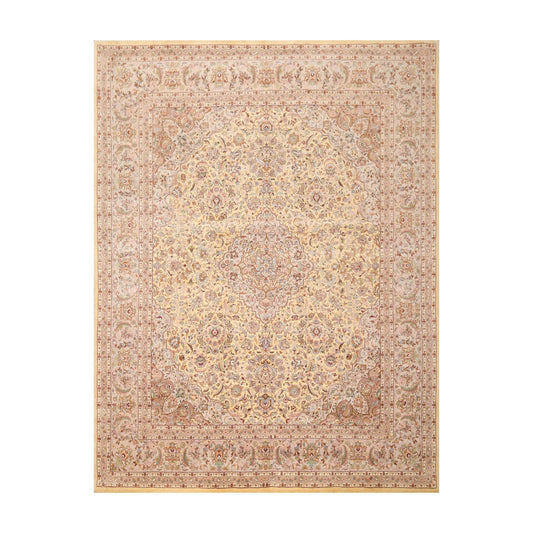 8' x 10'3" Hand Knotted 100% Wool Pakpersian 16/18 Oriental Area Rug Ivory Taupe-0