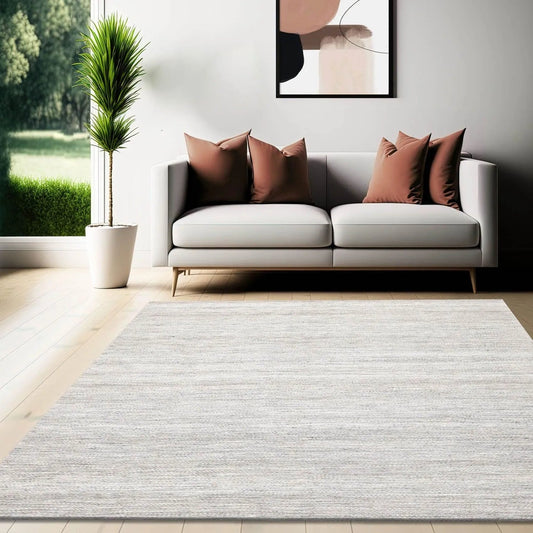 Multi Sizes Hand Woven Dhurry 100% Wool Oriental Area Rug Silver, Gray Color-0