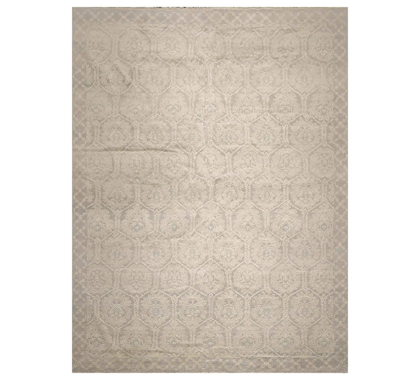 10'3'' x 14' Hand Knotted 100% Wool Turkish Oushak Transitional Area Rug Gray-1