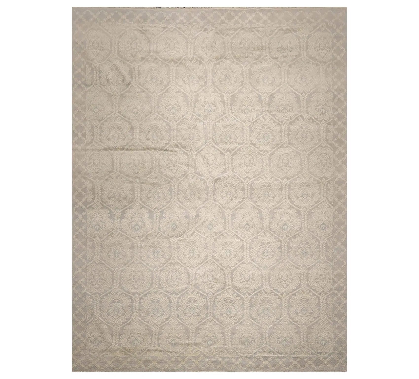 10'3'' x 14' Hand Knotted 100% Wool Turkish Oushak Transitional Area Rug Gray-1