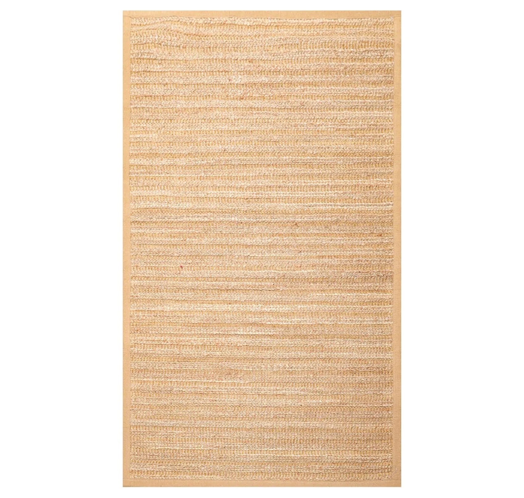 4'11'' x 7'11'' Braided Sisal Modern Oriental Area Rug Natural-0