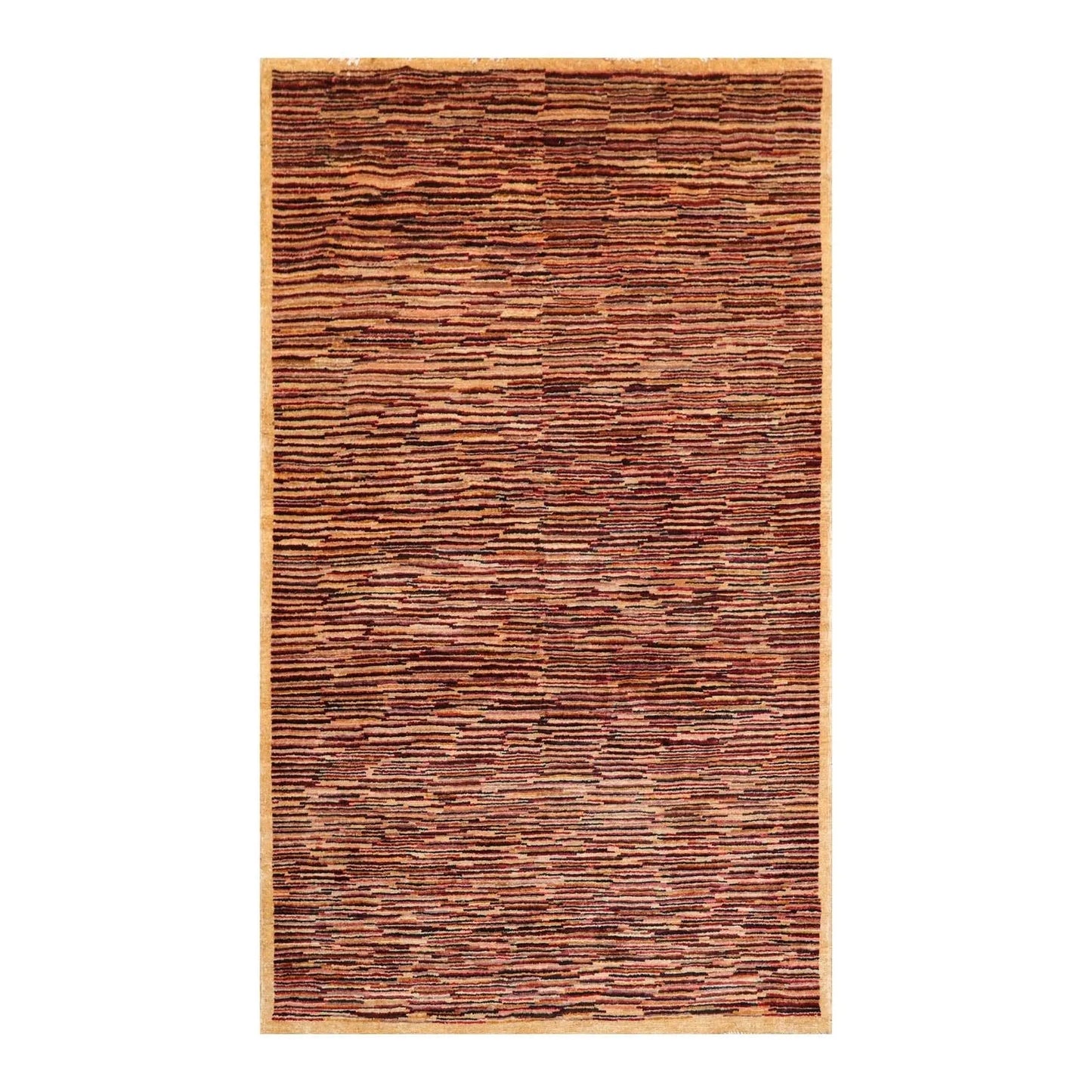 3'8'' x 5'6'' Hand Knotted 100% Wool Peshawar Modern Oriental Area Rug Gold-0