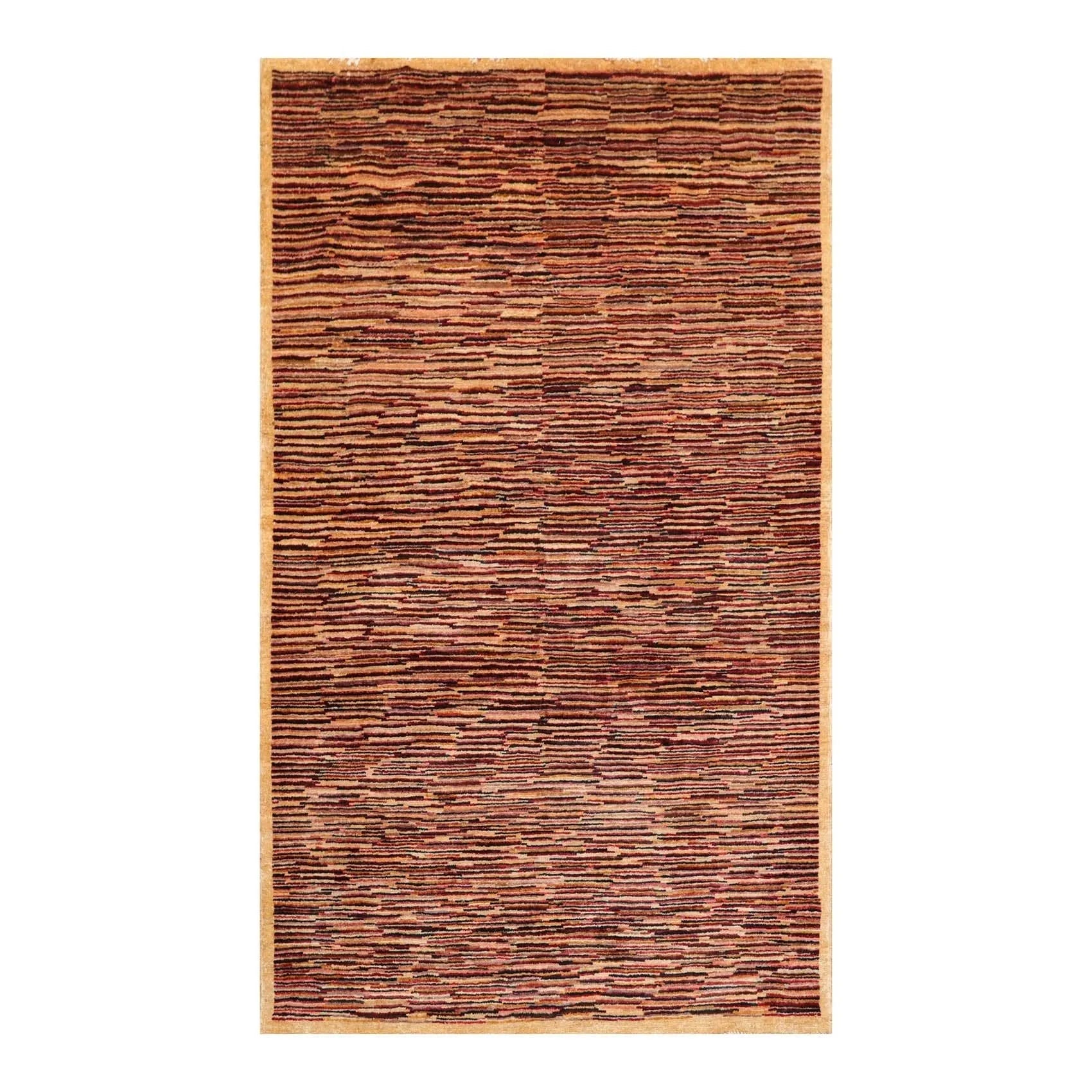 3'8'' x 5'6'' Hand Knotted 100% Wool Peshawar Modern Oriental Area Rug Gold-0
