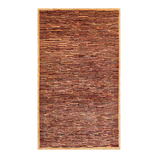 3'8'' x 5'6'' Hand Knotted 100% Wool Peshawar Modern Oriental Area Rug Gold-0
