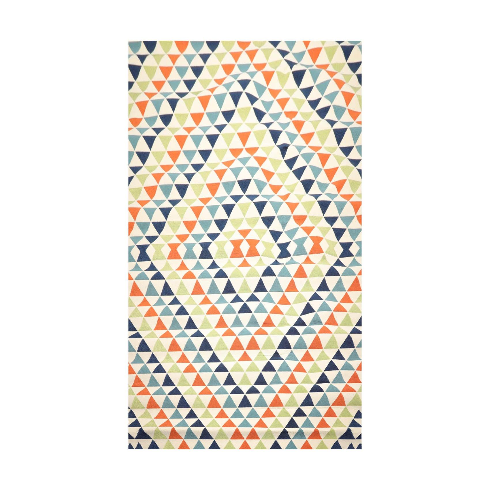 8'6" x 13' Geometric polypropylene Indoor Outdoor Oriental Area Rug Multi Color-0