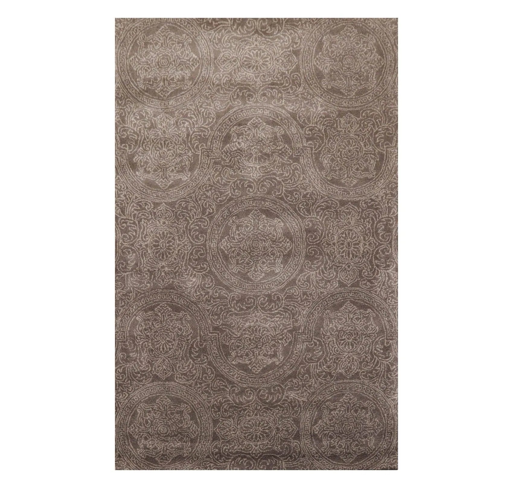5' x 8' Handmade 100% Wool Patterned Transitional Oriental Area Rug Brown-0