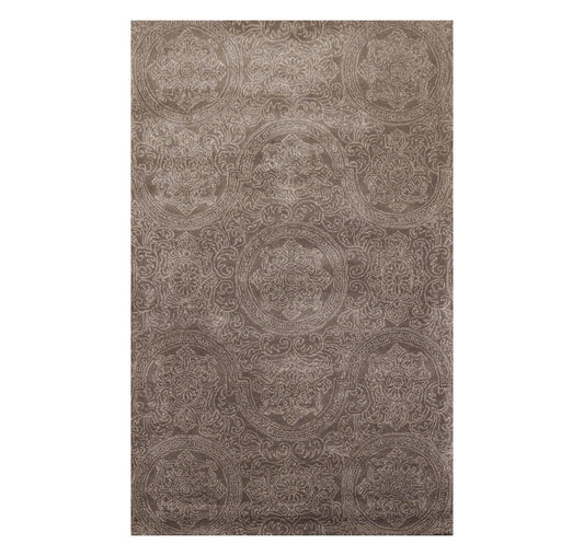 5' x 8' Handmade 100% Wool Patterned Transitional Oriental Area Rug Brown-0