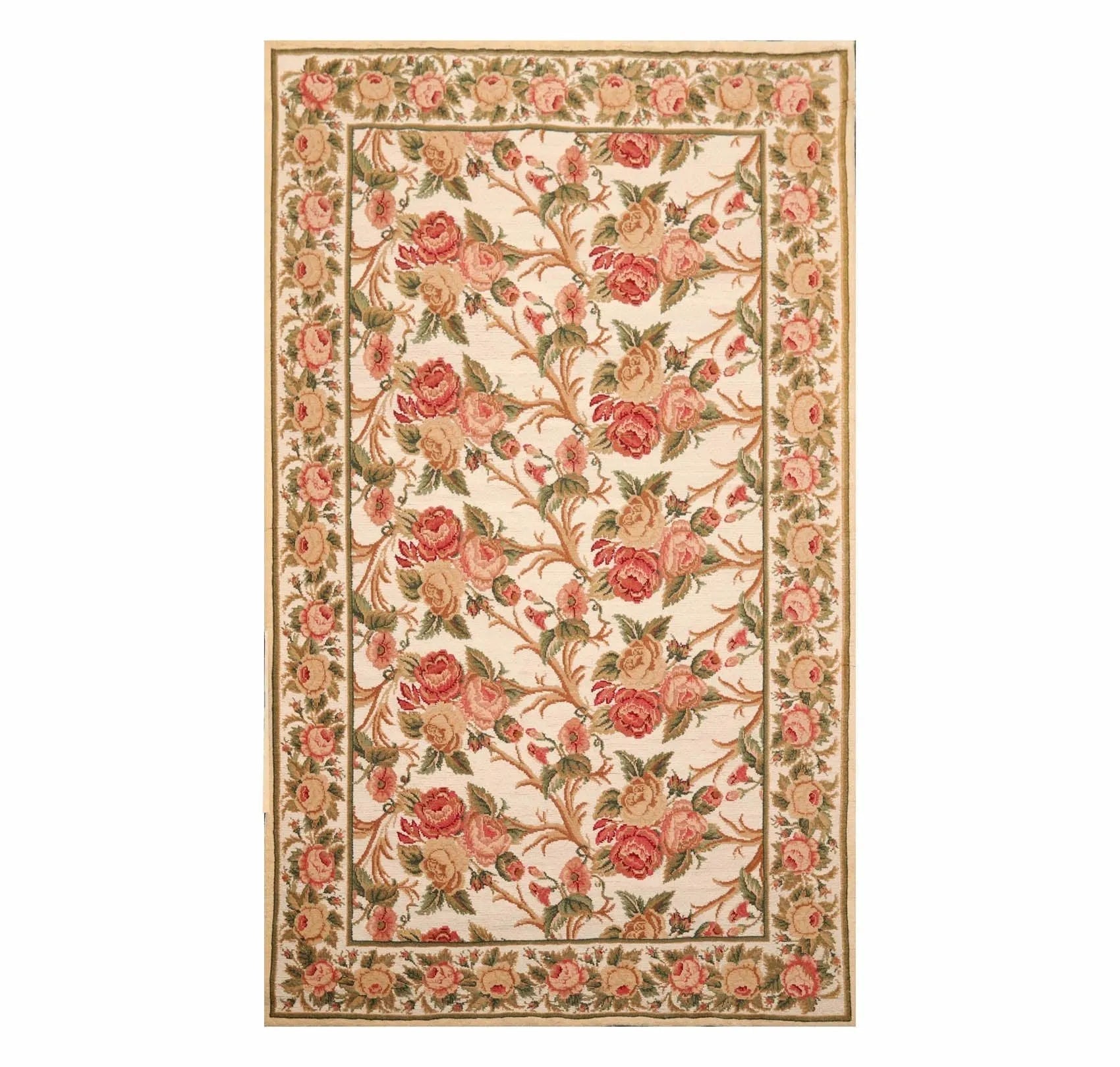 6'x 10' Costikyan Nettles Hand Knotted French Aubusson Savonnerie Area Rug Beige-0