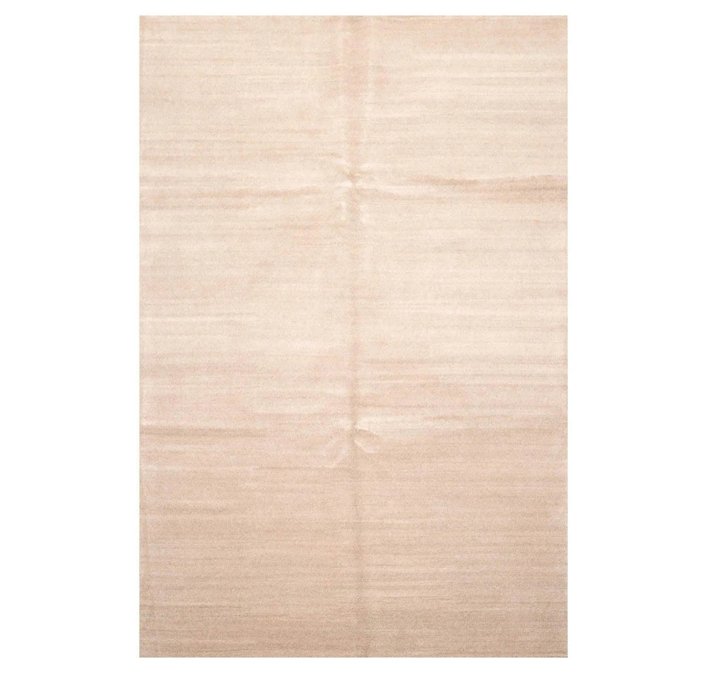 6' x 9' Hand Knotted Indo Tibetan 100% Wool Ombre Oriental Area Rug Oatmeal-0