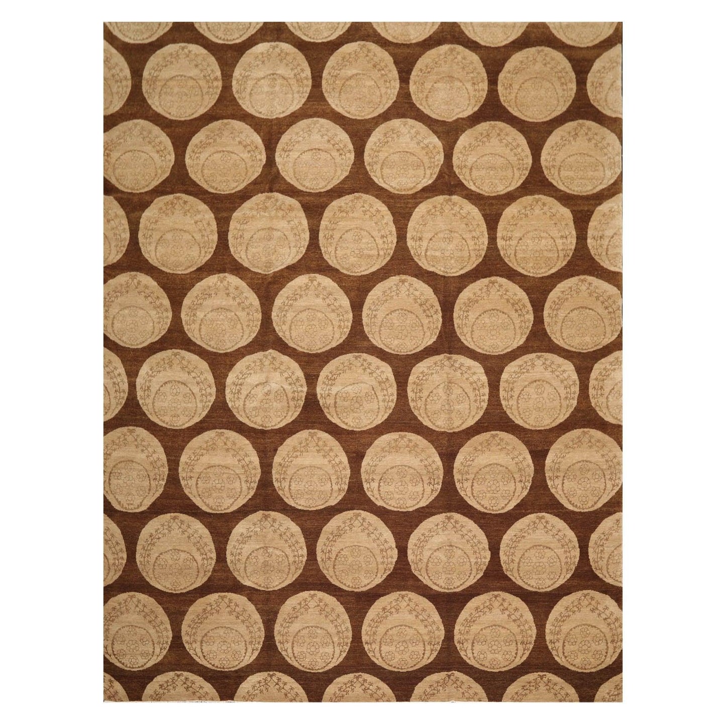 9'x 11'10" Hand Knotted Wool Tibetan Ottoman Area Rug-0